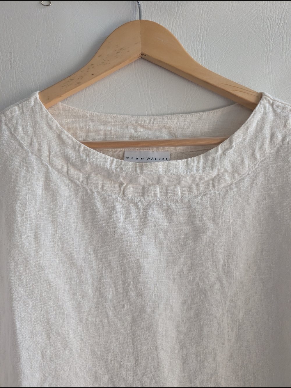 bryn Walker Cream Relaxed Linen Tunic Top - S - Picture 4 of 16
